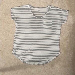 White and black striped mossimo MEDIUM tee shirt